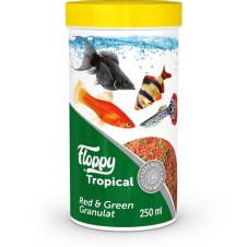 Floppy Tropical Red & Green Granulat Balık Yemi 250 ml