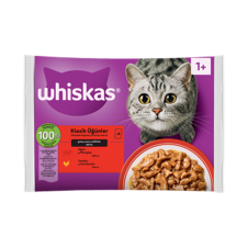 Whiskas Klasik Öğünler Yaş Kedi Maması 4x85g (13’lü Koli)