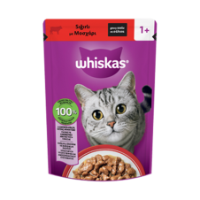 Whiskas Sığır Etli Yetişkin Kedi Yaş Mama 28x85 gr
