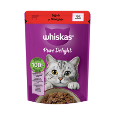 Whiskas Pure Delight Sığırlı Yetişkin Kedi Yaş Mama 28x85 gr