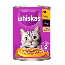 Whiskas Tavuklu Gravy Soslu Konserve Kedi Maması 400 gr x 12 Adet