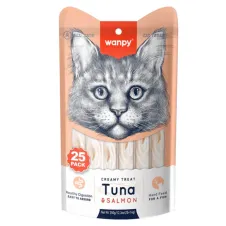 Wanpy Ton Balığı ve Somonlu Sıvı Kedi Ödül Maması 25x14 Gr