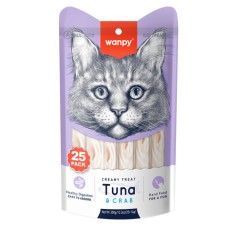 Wanpy Ton Balığı ve Yengeçli Sıvı Kedi Ödül Maması 25x14 Gr