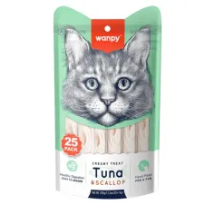 Wanpy Ton ve Deniz Taraklı Sıvı Kedi Ödül Maması 25x14 Gr