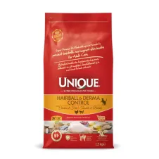 Unique Tüy Yumağı Önleyici ve Dermatolojik Destekleyici Yetişkin Kedi Maması Tavuklu & Balıklı 1,5 kg
