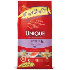 Unique Yavru Kedi Maması Somonlu 12 kg (10+2 kg)