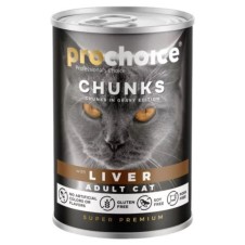 ProChoice Ciğer Parçalı Gravy Yetişkin Kedi Konservesi 400gr 6 Adet