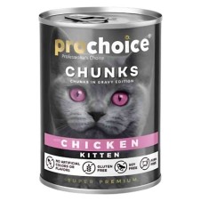 ProChoice Tavuk Parçalı Gravy Yavru Kedi Konservesi 400gr 6 Adet