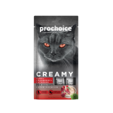 Prochoice Creamy Ton Balıklı, Kızılcık ve Kedi Otlu Sıvı, Kedi Ödül Maması 4x15gr (6 Paket)
