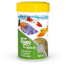 Floppy Tropical Spirulina & Garlic Granulat Akvaryum Balık Yemi 100 ml